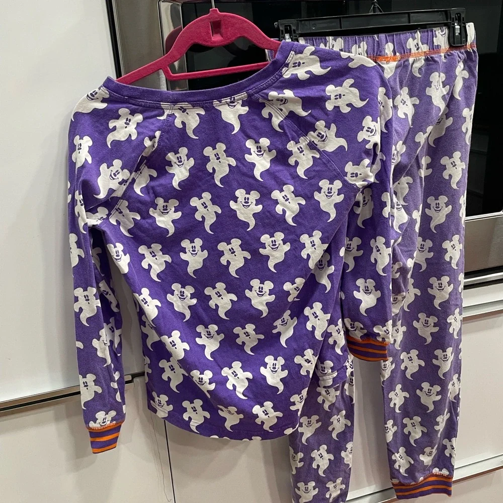 Spooky Disney Mickey Mouse Disneyland Halloween Ghost Pajamas Women’s XS - Picture 2 of 6